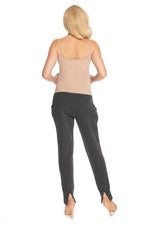 Avslappet treningsbukse for gravide fra PeeKaBoo til dame fra MS StyleHaven, laget av Viskose; Elastan; Bomull, farge Grå 2, størrelse S/M, med long ermer, perfekt til casual; dress