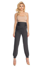 Relaxed Comfort Joggebukse for gravide fra PeeKaBoo til dame fra MS StyleHaven, laget av Elastan; Viskose, farge Svart, størrelse S/M, med cap; short ermer, perfekt til casual; dress