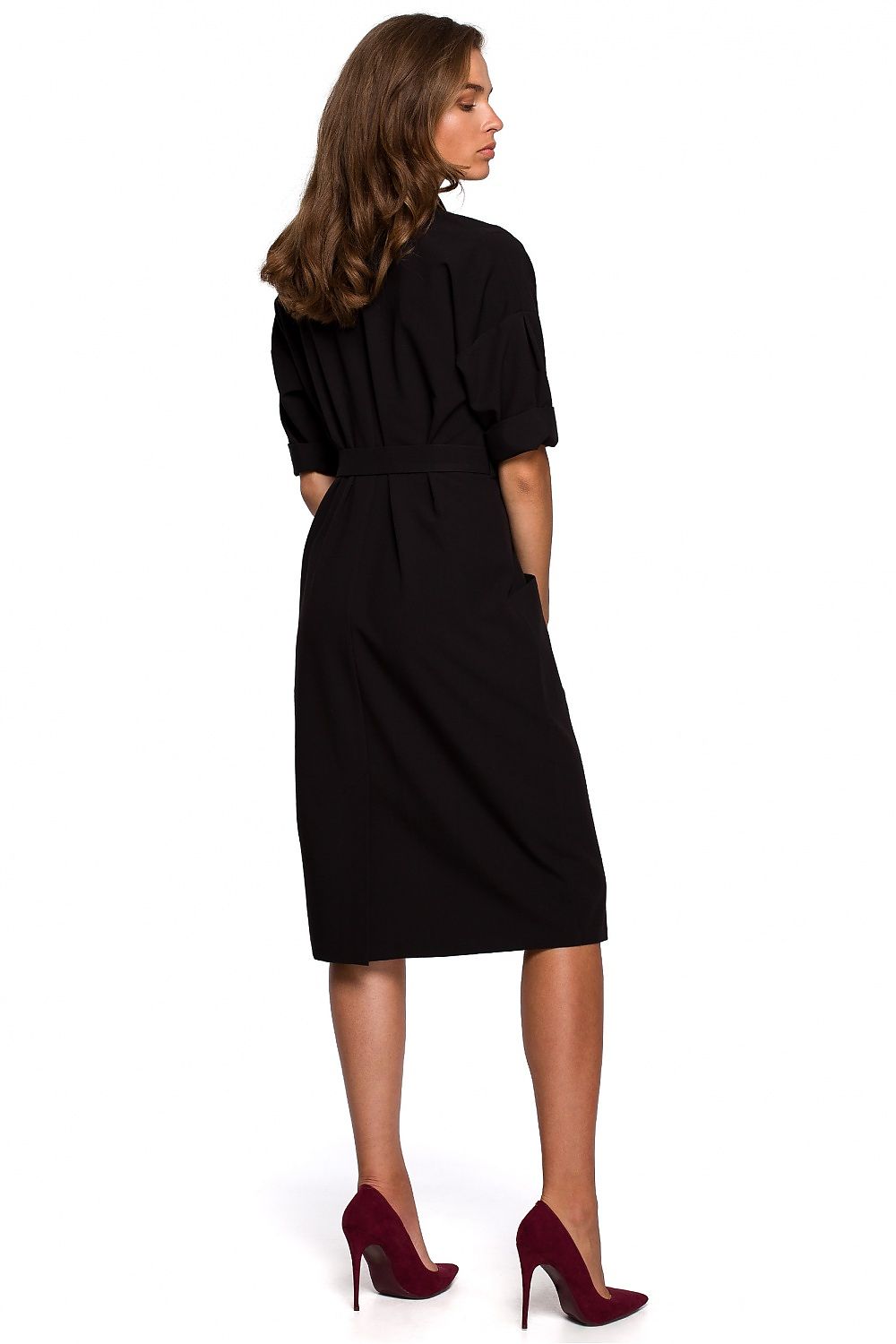Dagkjole Stylove til dame fra MS StyleHaven, laget av polyester; Viskose, farge Svart, størrelse M, med 3-4; short ermer, perfekt til dress