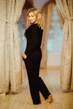 Pangkor Trendy Pyjamas Set av Kalimo til dame fra MS StyleHaven, laget av Viskose; Elastan, farge Marineblå, størrelse XL, med long; 3-4 ermer, perfekt til casual; dress