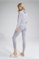 Lange leggings - Figl til dame fra MS StyleHaven, laget av Viskose; Elastan, farge Grå, størrelse L, med 45720 ermer, perfekt til casual