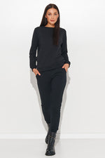 Sett Numinou til dame fra MS StyleHaven, laget av Bomull, farge Svart, størrelse 36/38, med sleeveless ermer, perfekt til casual; dress