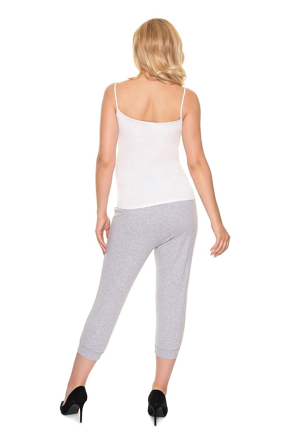 Relaxed Comfort Crops fra PeeKaBoo til dame fra MS StyleHaven, laget av Elastan; Bomull, farge Grå, størrelse XXL, med 3-4; long ermer, perfekt til casual; dress