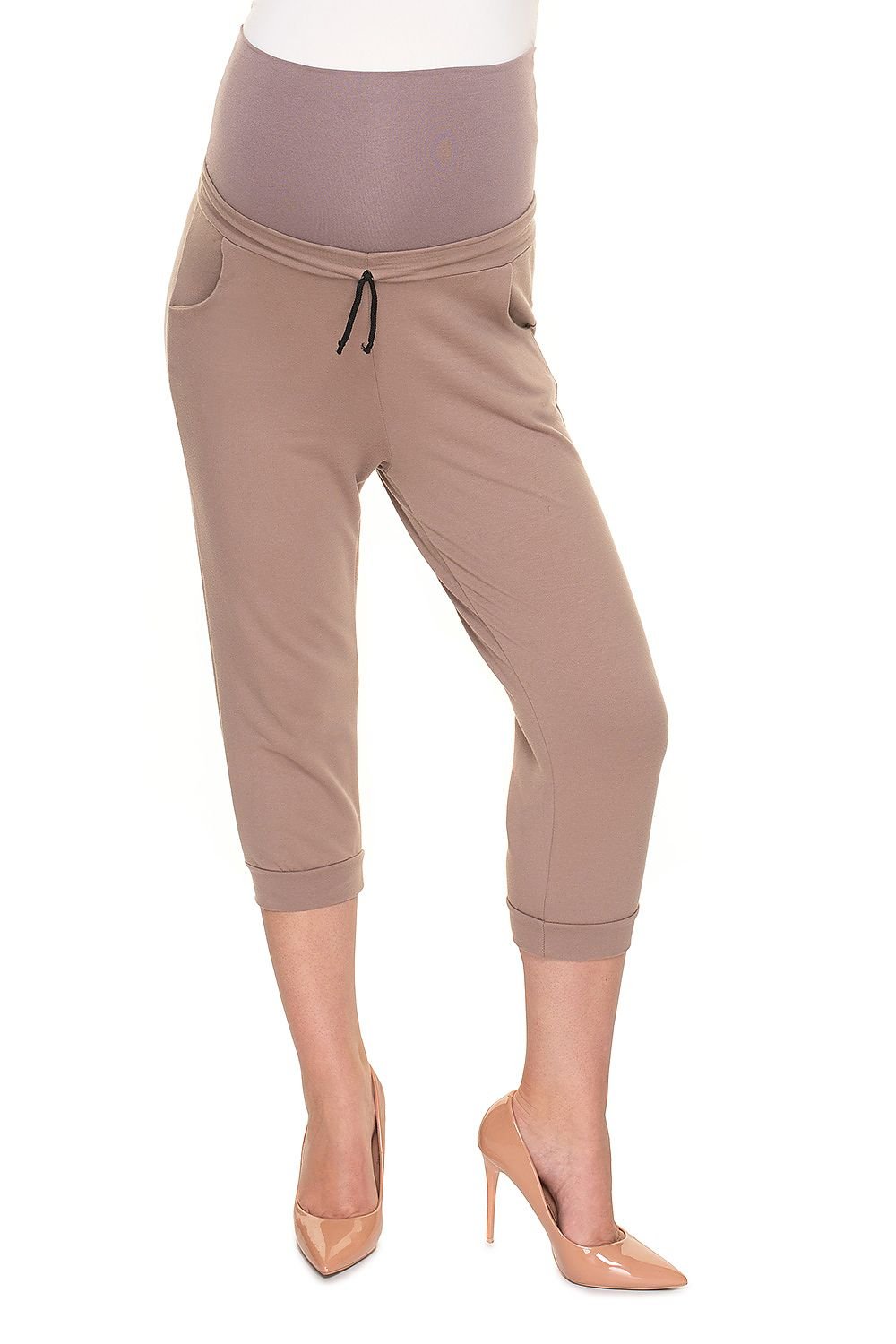 Relaxed Comfort Crops fra PeeKaBoo til dame fra MS StyleHaven, laget av Elastan; Bomull, farge beige, størrelse S/M, med 3-4; long ermer, perfekt til casual; dress