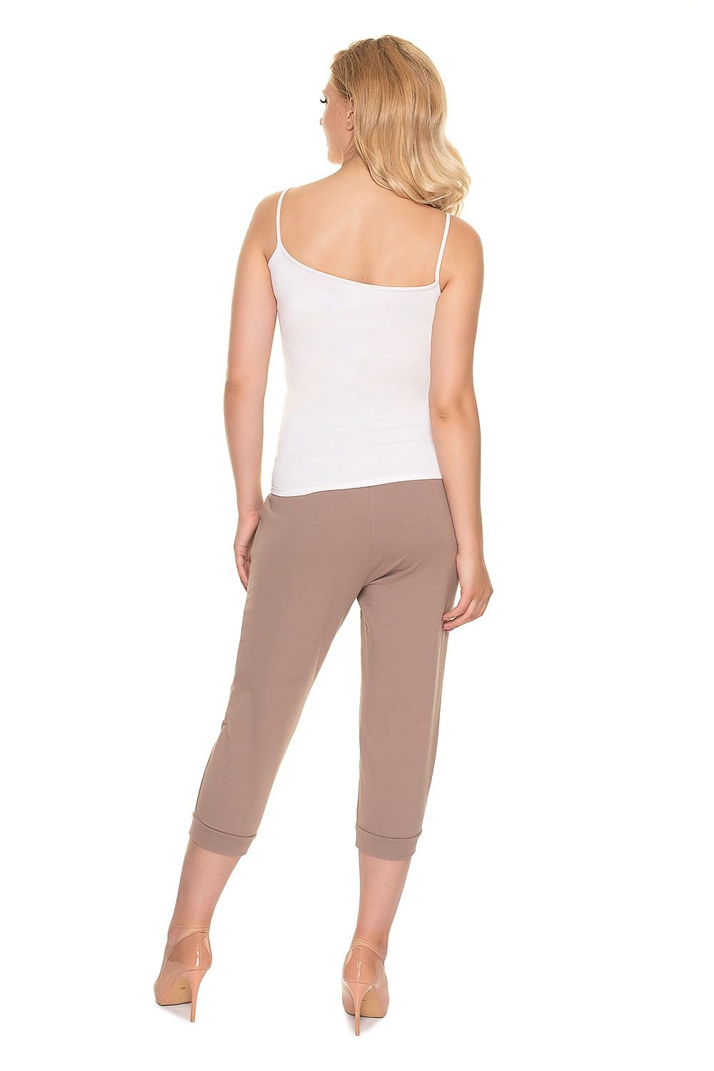 Relaxed Comfort Crops fra PeeKaBoo til dame fra MS StyleHaven, laget av Elastan; Bomull, farge beige, størrelse XXL, med 3-4; long ermer, perfekt til casual; dress