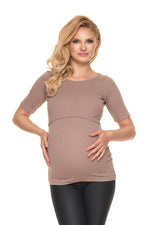 Graceful Layers Bluse - PeeKaBoo til dame fra MS StyleHaven, laget av Elastan; Viskose, farge beige, størrelse L/XL, med short; 3-4 ermer, perfekt til casual; dress