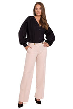 Bukser Makover til dame fra MS StyleHaven, laget av polyester; rayon, farge Grå, størrelse M, med long ermer