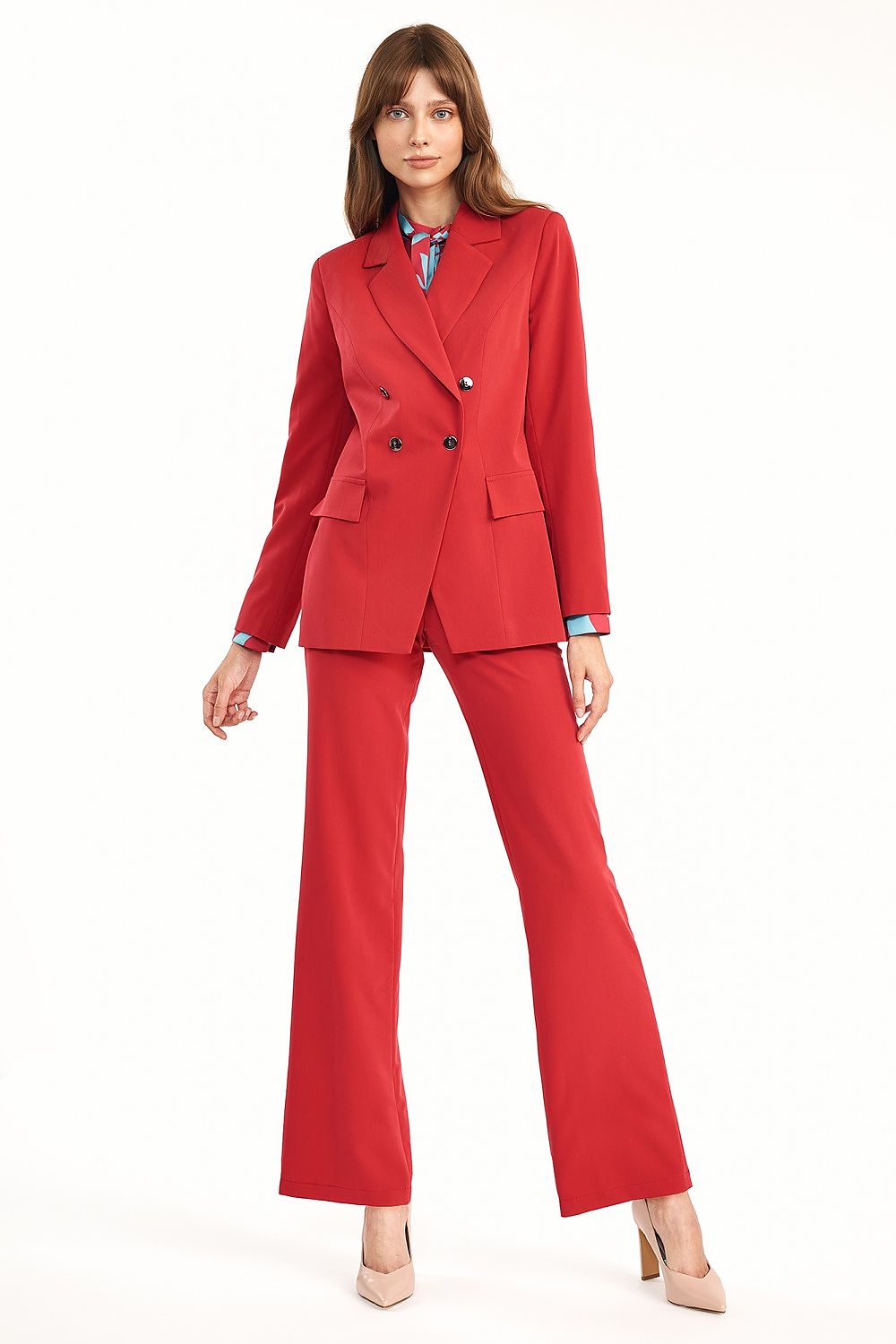 Jakke Nife til dame fra MS StyleHaven, laget av polyester; Viskose, farge Rød, størrelse 38, med long ermer, perfekt til casual; dress