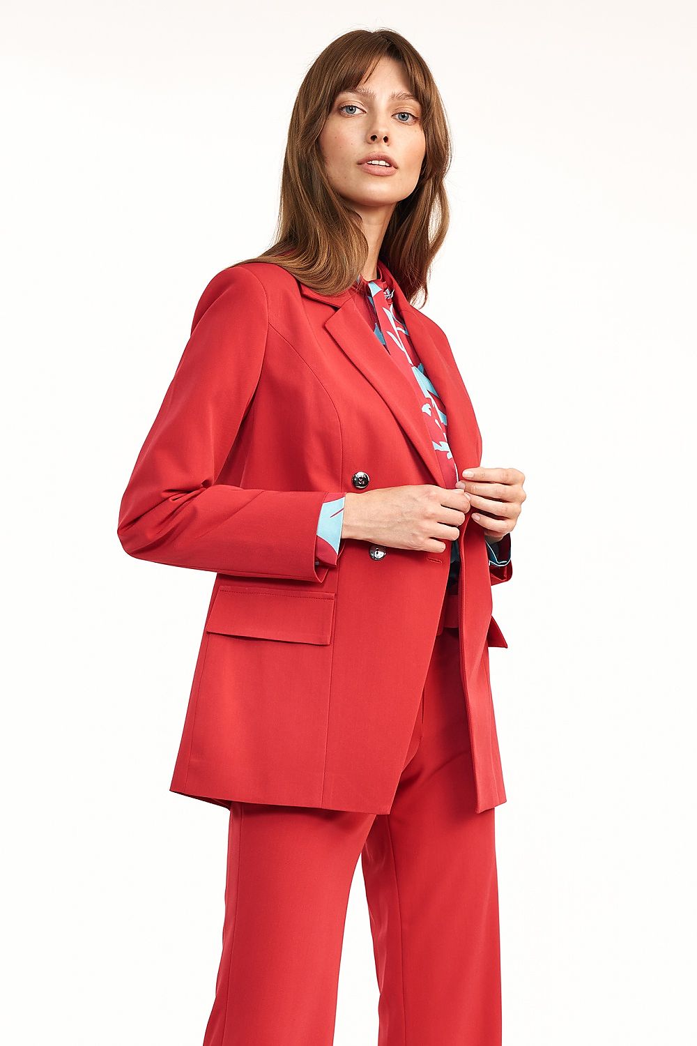 Jakke Nife til dame fra MS StyleHaven, laget av polyester; Viskose, farge Rød, størrelse 42, med long ermer, perfekt til casual; dress
