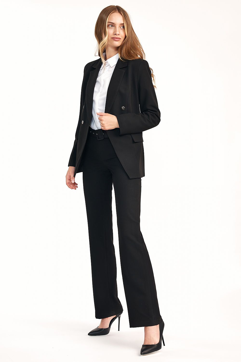 Jakke Nife til dame fra MS StyleHaven, laget av polyester; Viskose, farge Svart, størrelse 36, med long ermer, perfekt til casual; dress