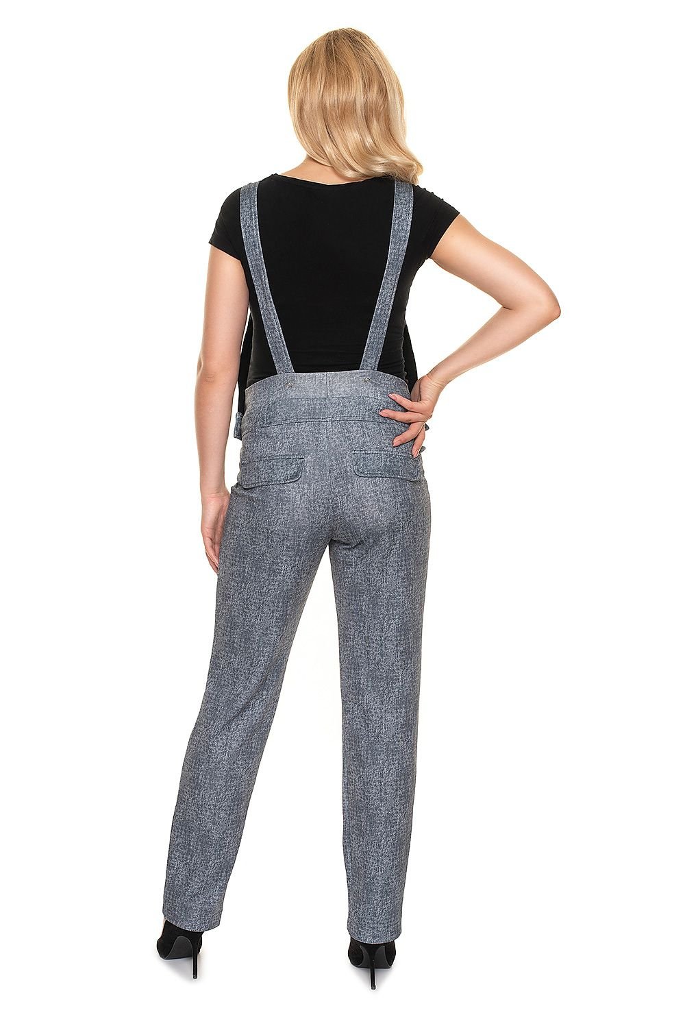 Allsidige garnbukser for gravide fra PeeKaBoo til dame fra MS StyleHaven, laget av polyester, farge Svart, størrelse L/XL, med short ermer, perfekt til casual; dress