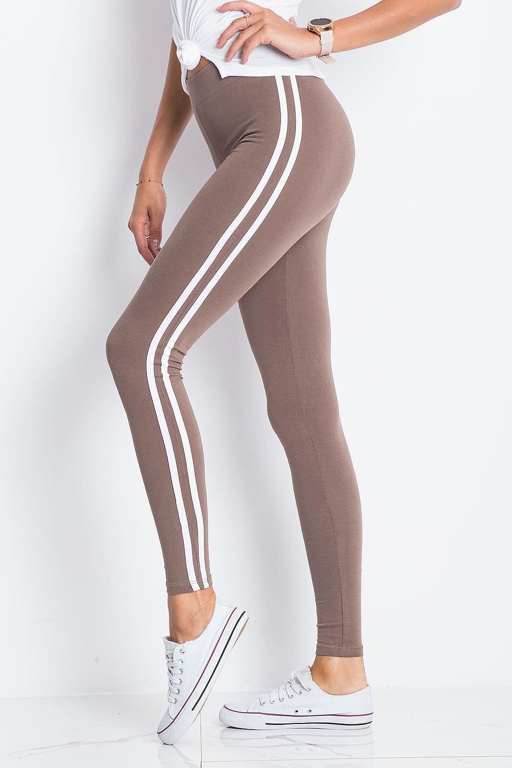 Lange leggings BFG til dame fra MS StyleHaven, laget av Bomull; Elastan-1, farge Rosa, størrelse XL, med sleeveless ermer, perfekt til casual; dress