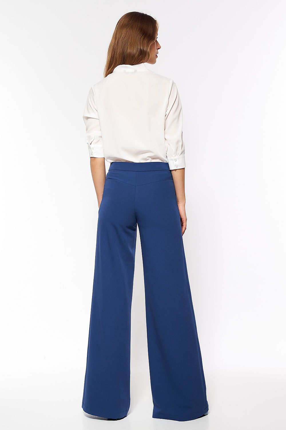 Bukser Nife til dame fra MS StyleHaven, laget av Bomull; polyester, farge Marineblå, størrelse 40, med sleeveless ermer, perfekt til casual; dress