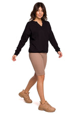 Tidløs komfortgenser fra BeWear til dame fra MS StyleHaven, laget av Bomull; polyester, farge beige, størrelse L, med long ermer, perfekt til dress