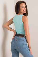 Topp BFG til dame fra MS StyleHaven, laget av Bomull, farge Hvit, størrelse S, med sleeveless ermer, perfekt til casual; dress