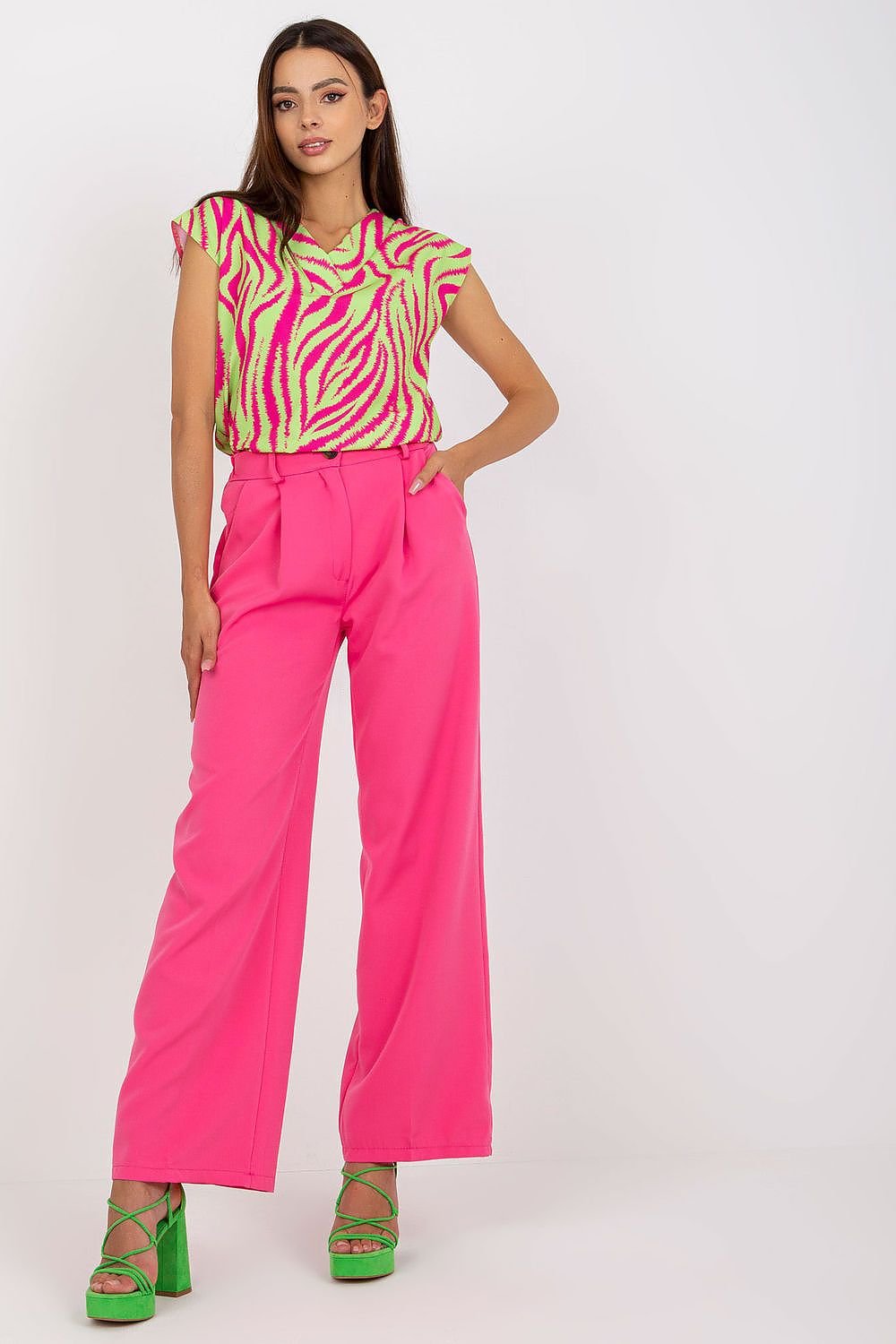 Elegant høytlivsbukse med folder til dame fra MS StyleHaven, størrelse XXL, med long, bukselengde long, kjolelengde maxi, kjolestil gown; sheath