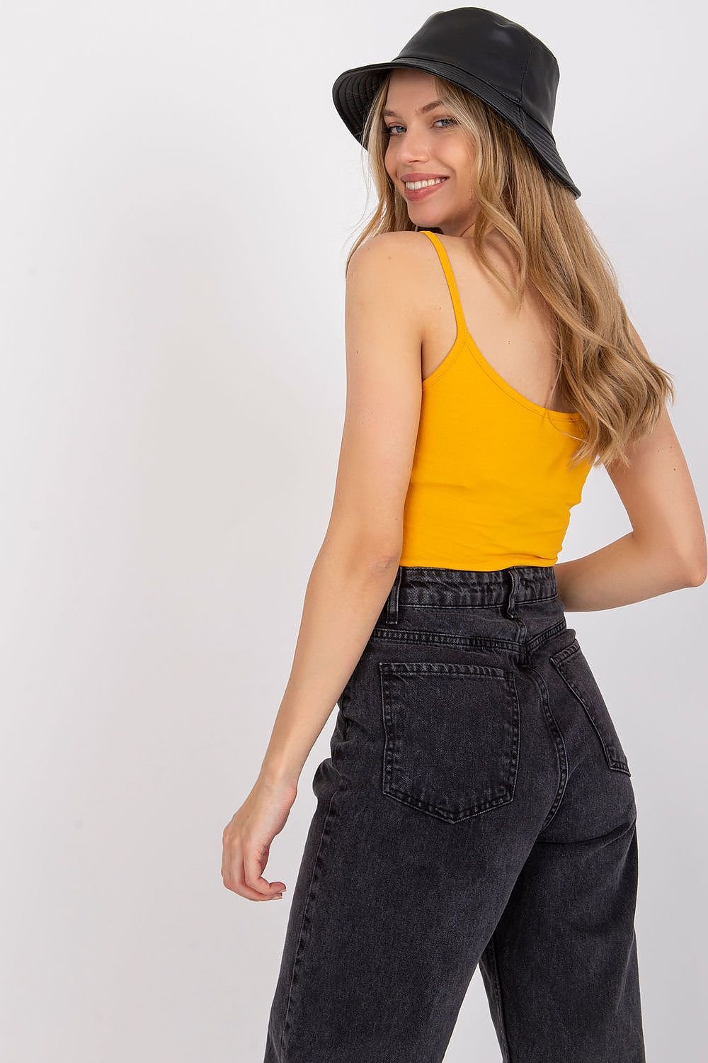 Topp BFG til dame fra MS StyleHaven, laget av Bomull, farge Oransje, størrelse L, med sleeveless ermer, perfekt til casual; dress