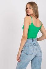 Topp BFG til dame fra MS StyleHaven, laget av Bomull, farge Grønn, størrelse L, med sleeveless ermer, perfekt til casual; dress