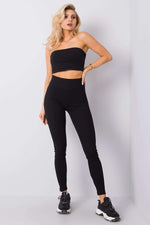 Lange leggings BFG til dame fra MS StyleHaven, laget av Bomull; Elastan-1, farge Fiolett 2, størrelse XL, med long; 3-4 ermer, perfekt til casual; dress