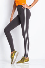 Lange leggings BFG til dame fra MS StyleHaven, laget av Bomull; Elastan-1, farge Grå, størrelse S, med sleeveless ermer, perfekt til casual; dress