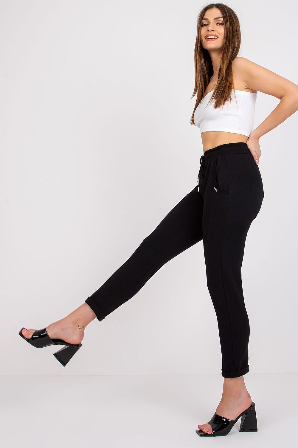 Everyday Ease - Joggebukse i bomull med høy midje til dame fra MS StyleHaven, laget av Bomull, farge Rosa, størrelse XL, med 45720 ermer, perfekt til casual; dress