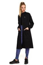 Lang sweatshirt - Moe til dame fra MS StyleHaven, laget av Bomull, farge Marineblå, størrelse M, med short ermer, perfekt til dress