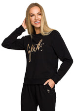 Genser - Moe til dame fra MS StyleHaven, laget av Bomull, farge Marineblå, størrelse L, med short ermer, perfekt til dress