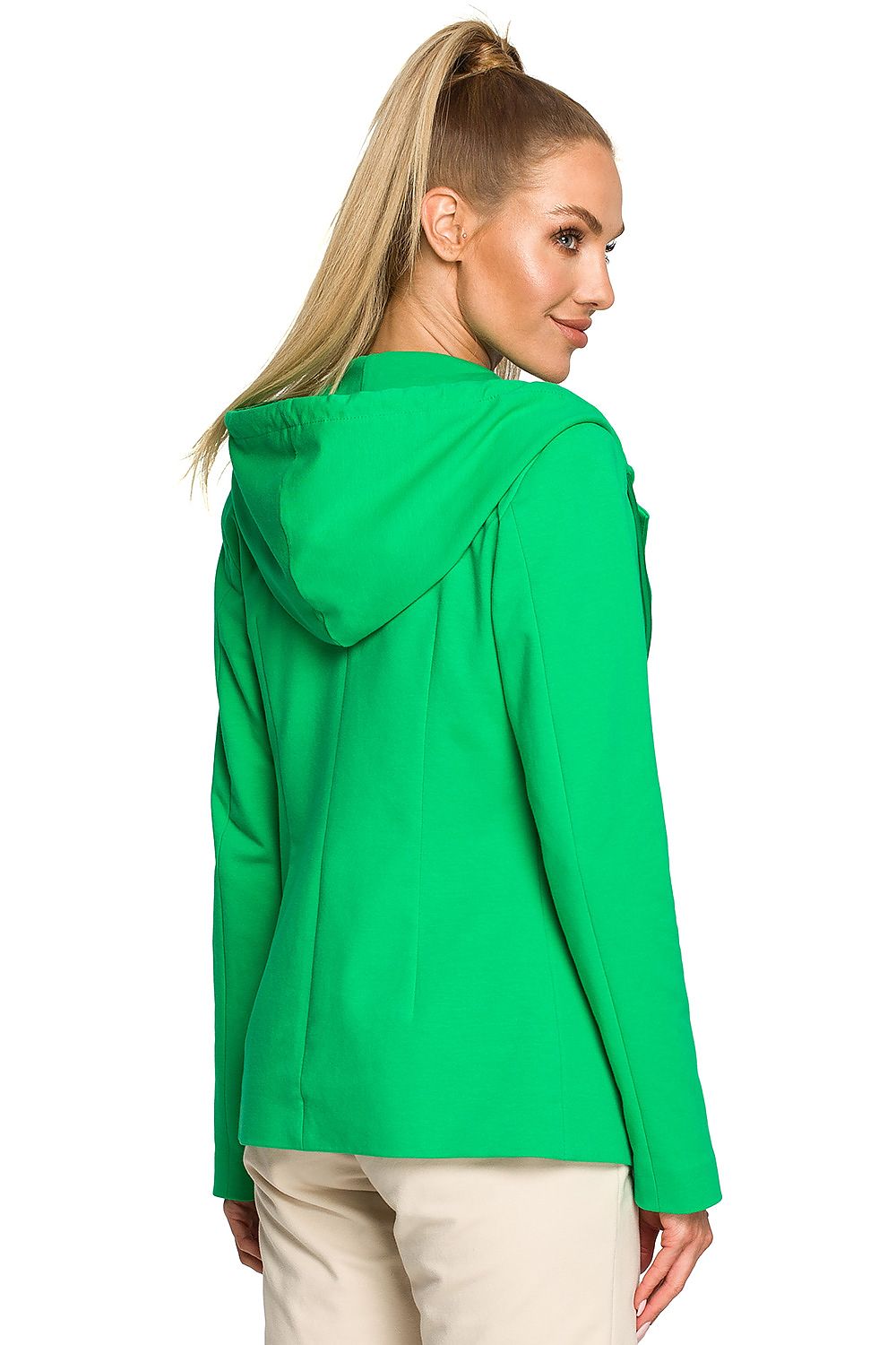 Hette Jakke - Moe til dame fra MS StyleHaven, laget av Bomull, farge Grønn, størrelse L, med long ermer, perfekt til dress