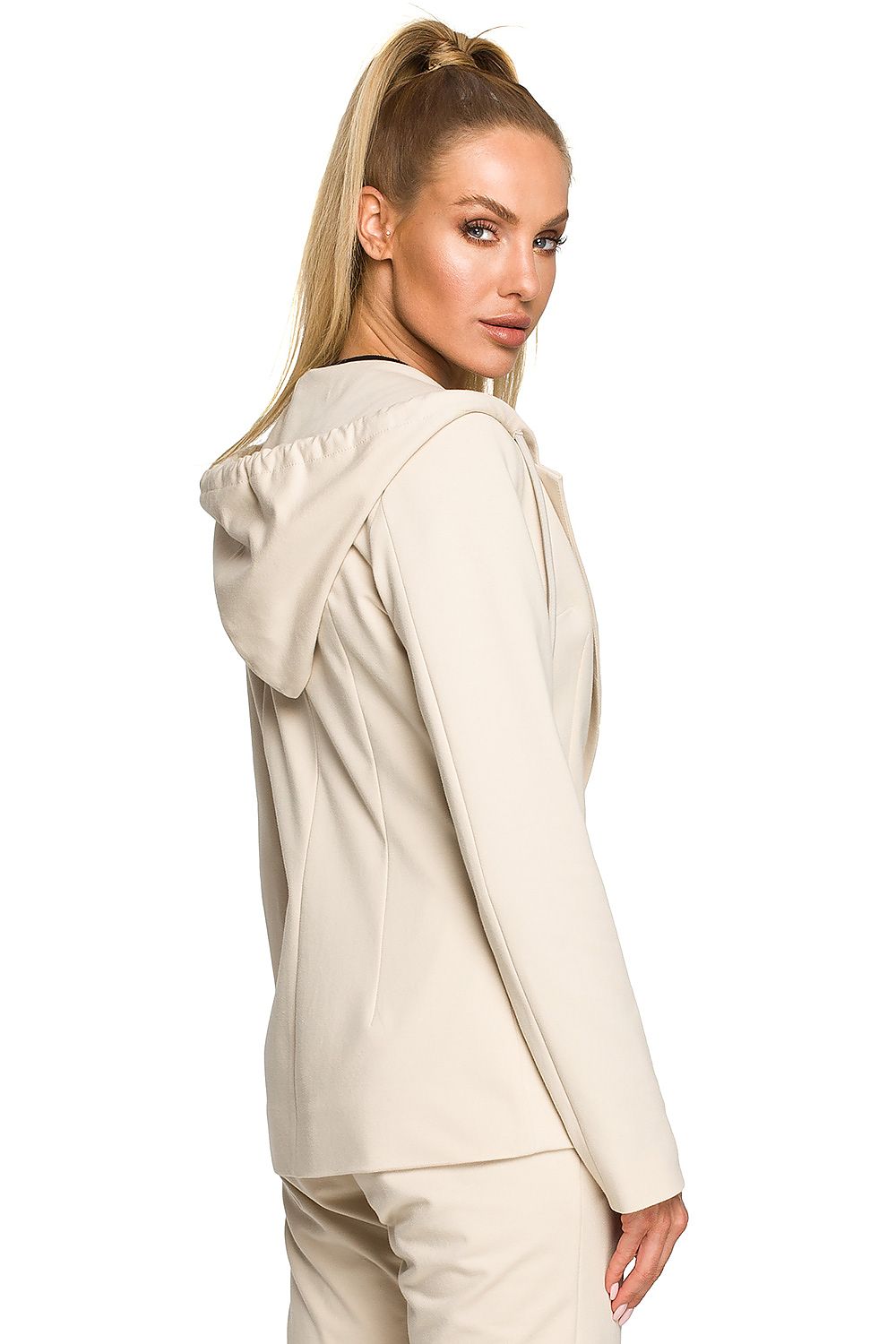 Hette Jakke - Moe til dame fra MS StyleHaven, laget av Bomull, farge beige, størrelse s, med long ermer, perfekt til dress