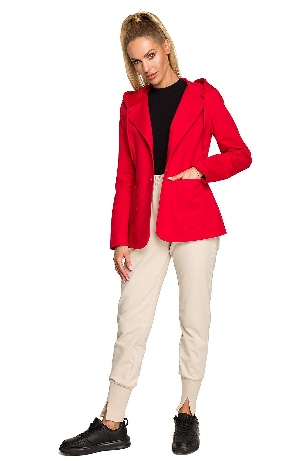 Hette Jakke - Moe til dame fra MS StyleHaven, laget av Bomull, farge Marineblå, størrelse s, med long ermer, perfekt til dress