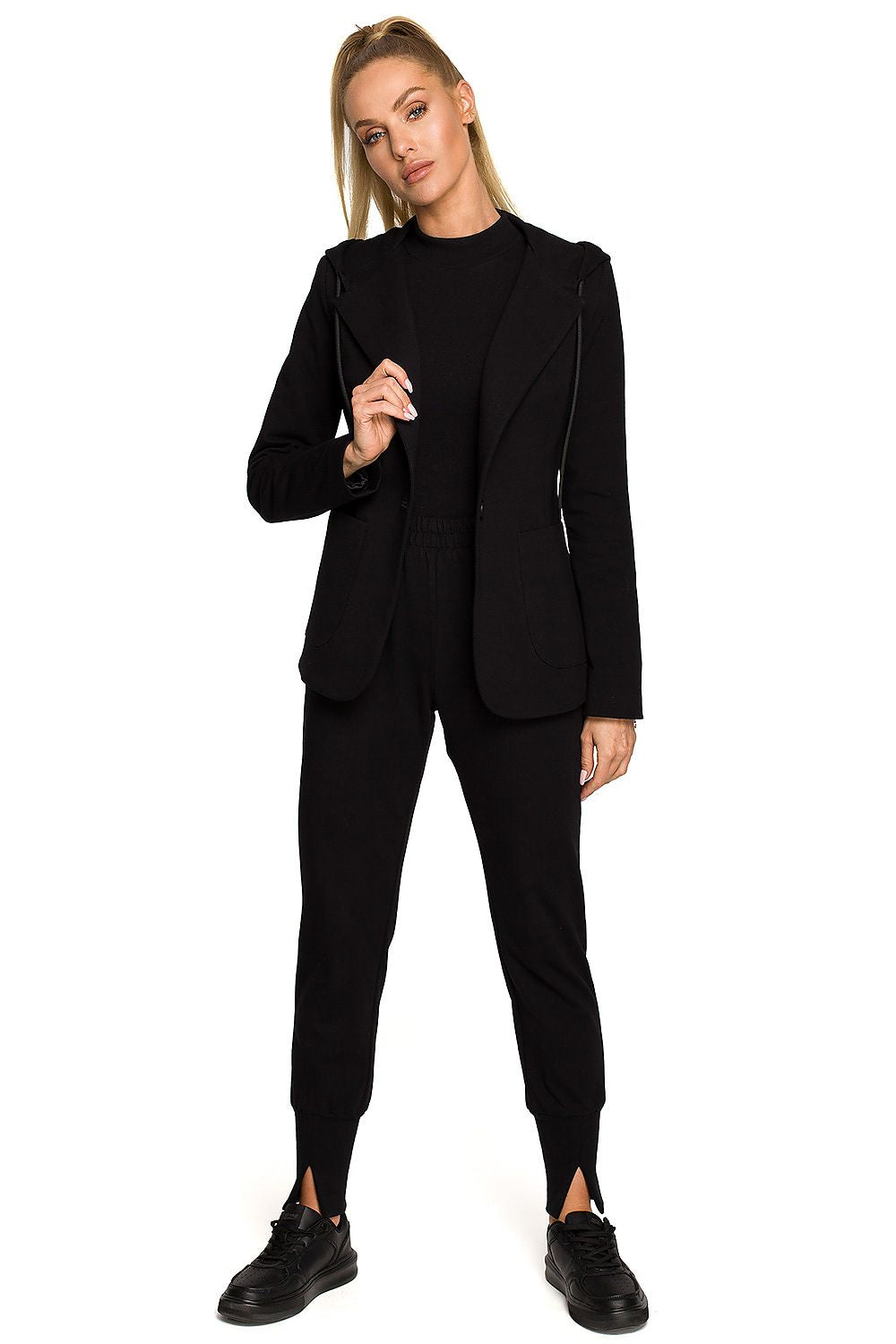 Hette Jakke - Moe til dame fra MS StyleHaven, laget av Bomull, farge Marineblå, størrelse XL, med long ermer, perfekt til dress