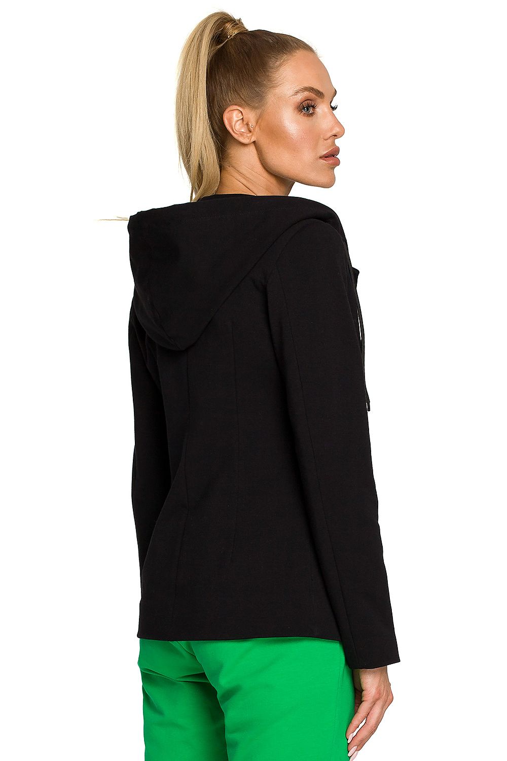 Hette Jakke - Moe til dame fra MS StyleHaven, laget av Bomull, farge Marineblå, størrelse XXL, med long ermer, perfekt til dress