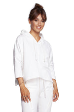 Avslappet trapes hettegenser fra BeWear til dame fra MS StyleHaven, laget av Bomull; polyester, farge beige, størrelse S/M, med long ermer, perfekt til dress