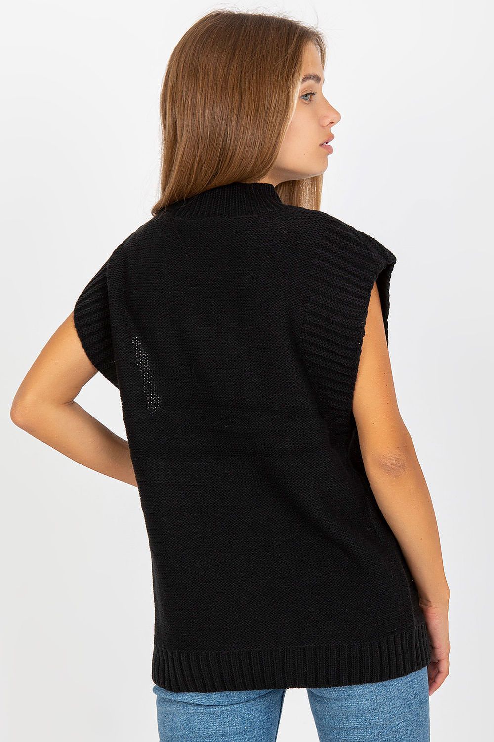 Gilet Sublevel til dame fra MS StyleHaven, laget av Akryl, farge Svart, størrelse M/L, med short ermer