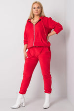 Plus size sett. Relevance til dame fra MS StyleHaven, laget av Bomull, farge Rosa, størrelse XXXL, med 45720 ermer, perfekt til casual; dress