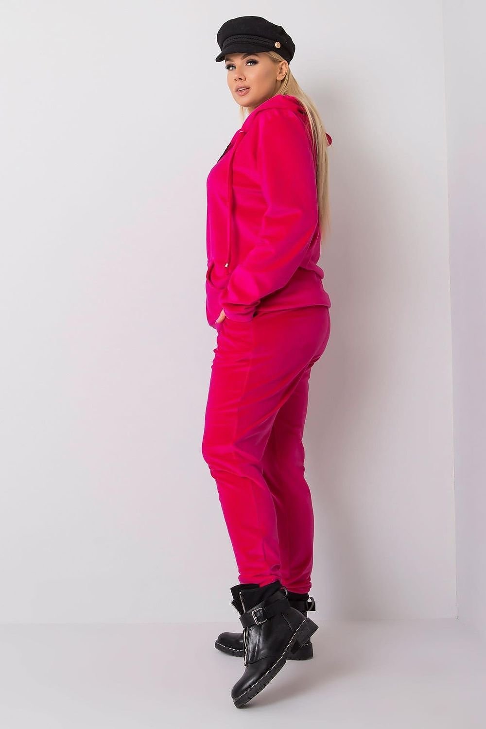 Plus size sett. Relevance til dame fra MS StyleHaven, laget av Bomull, farge Rosa, størrelse XXXL, med 45720 ermer, perfekt til casual; dress