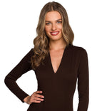 Shapewear Body Stylove til dame fra MS StyleHaven, laget av Bomull; polyester, farge beige, størrelse XXL, med 45720 ermer, perfekt til dress
