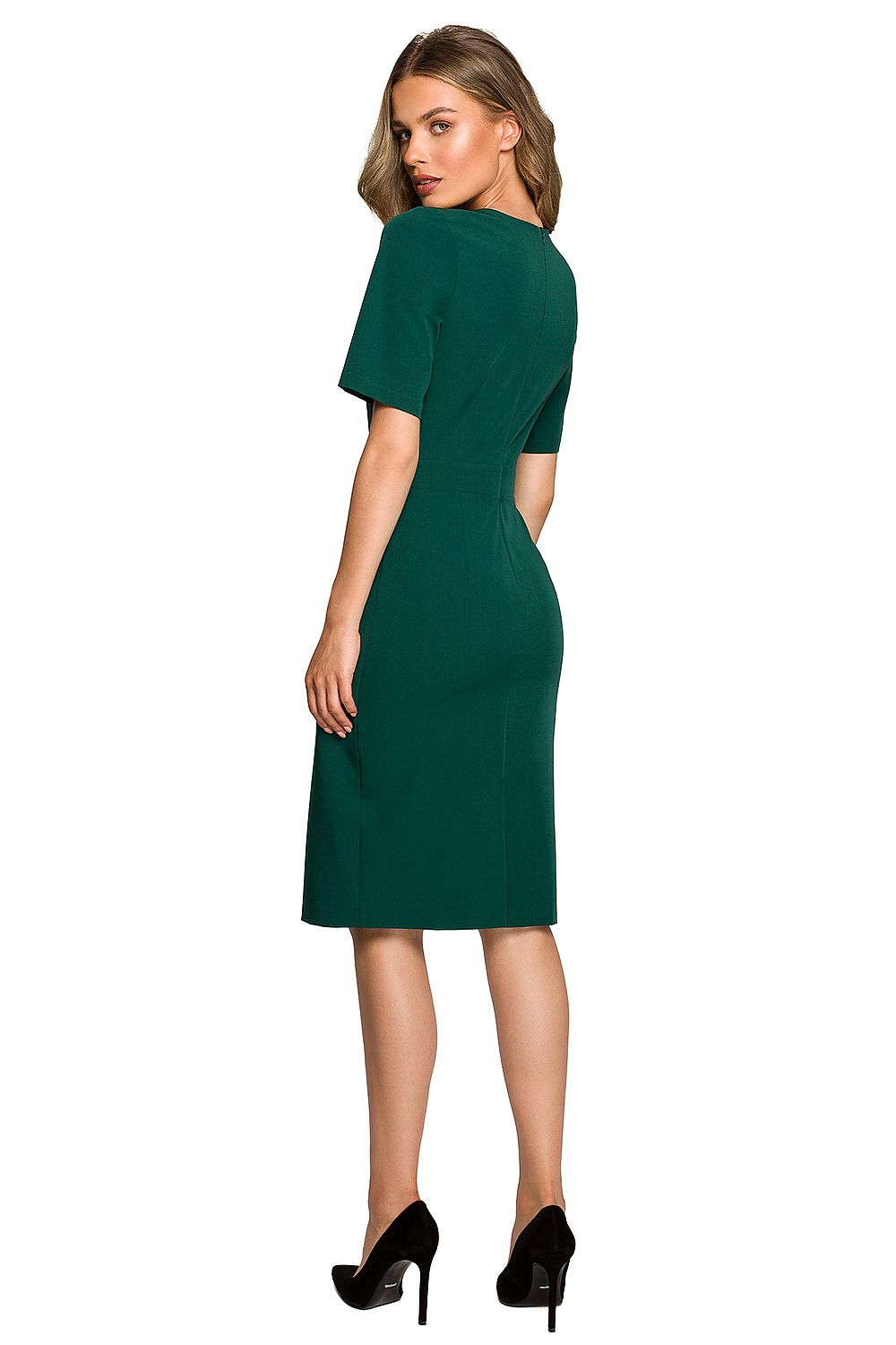 Dagkjole Stylove til dame fra MS StyleHaven, laget av polyester; Viskose; Elastan-1, farge Grønn, størrelse M, med short; 3-4 ermer, perfekt til dress