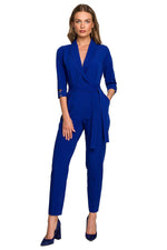 Jumpsuit Stylove til dame fra MS StyleHaven, laget av polyester; Viskose; Elastan-1, farge Fiolett, størrelse M, med lang ermer, perfekt til dress