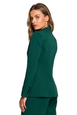 Jakke Stylove til dame fra MS StyleHaven, laget av polyester; Viskose; Elastan-1, farge Grønn, størrelse L, med long ermer, perfekt til dress