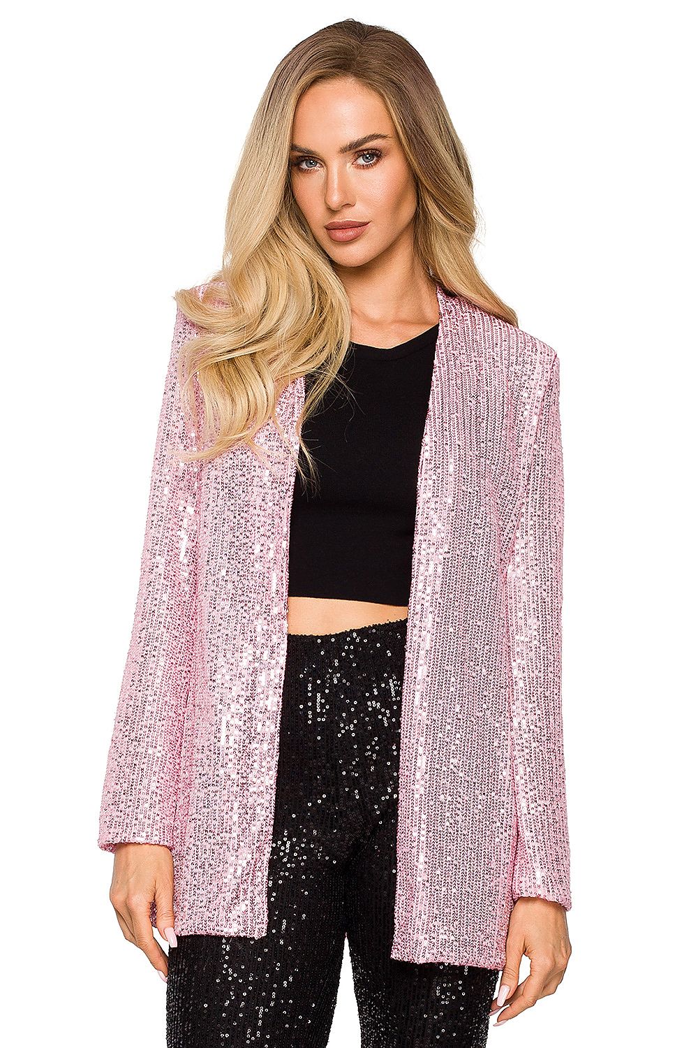 Jakke Moe til dame fra MS StyleHaven, laget av polyester, farge Grå, størrelse M, med long ermer, perfekt til dress