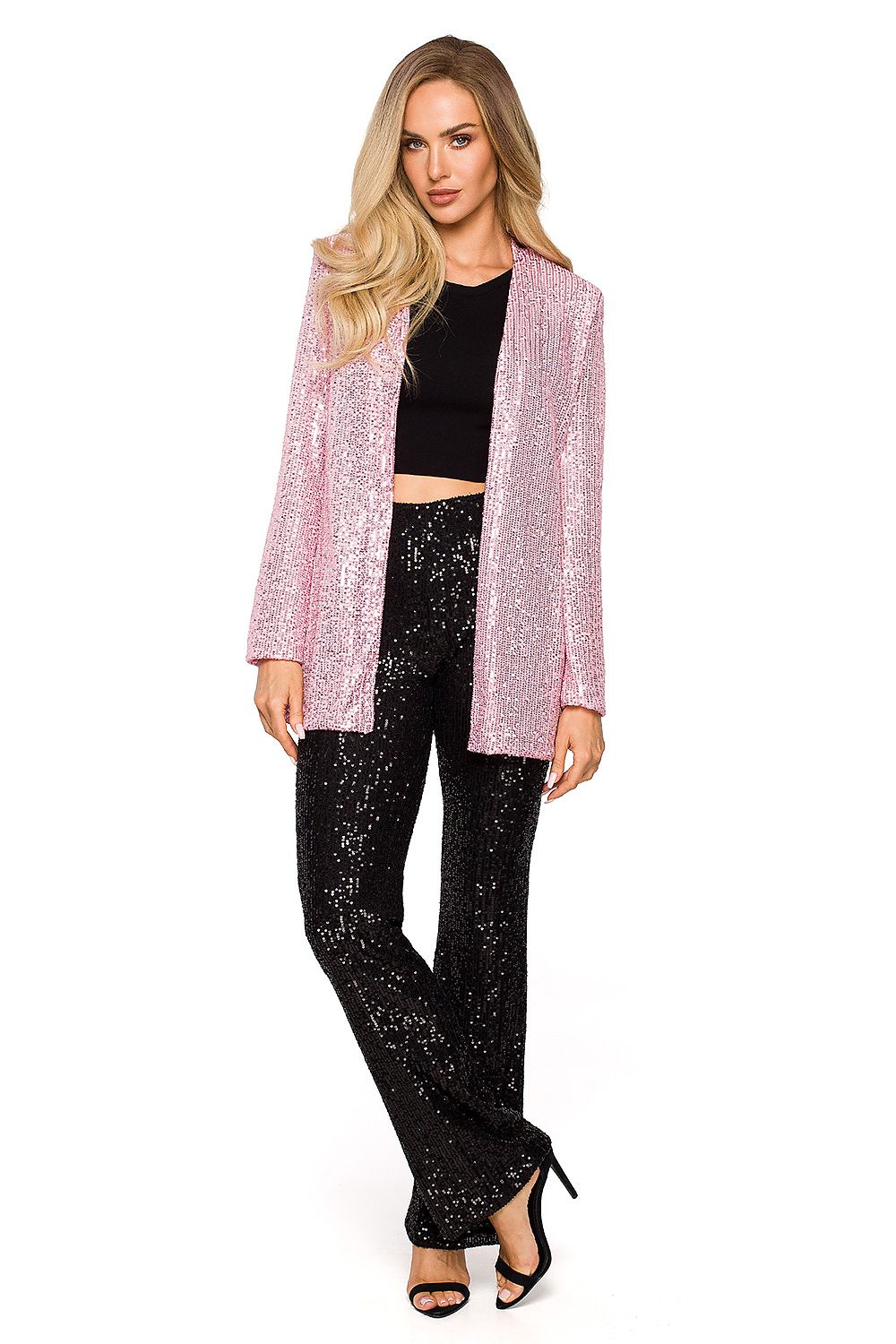 Jakke Moe til dame fra MS StyleHaven, laget av polyester, farge Grå, størrelse L, med long ermer, perfekt til dress