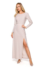 Aftenkjole - Moe til dame fra MS StyleHaven, laget av polyester, farge Grønn, størrelse L, med long ermer, perfekt til dress
