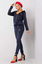 Sett - Relevance til dame fra MS StyleHaven, laget av Viskose; Elastan-1, farge Blå 2, størrelse S/M, med 45720 ermer, perfekt til casual; dress