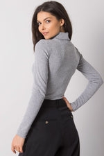 Turtleneck Rue Paris til dame fra MS StyleHaven, laget av Bomull, farge Blå, størrelse S/M, med sleeveless; 3-4 ermer, perfekt til casual; dress