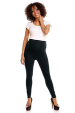 Blissful Bump Leggings fra PeeKaBoo til dame fra MS StyleHaven, laget av Bomull; Elastan, farge Svart, størrelse S/M, med 45720 ermer, perfekt til casual; dress