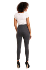 Blissful Bump Leggings fra PeeKaBoo til dame fra MS StyleHaven, laget av Bomull; Elastan, farge Grå 2, størrelse 2XL/3XL, med 45720 ermer, perfekt til casual; dress