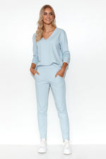 Sett Makadamia til dame fra MS StyleHaven, laget av Bomull, farge Oransje, størrelse 44/46, med long ermer, perfekt til casual; dress