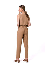 Dress Stylove til dame fra MS StyleHaven, laget av polyester; Elastan, farge Blå, størrelse L, med sleeveless ermer, perfekt til dress