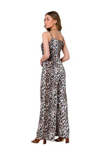 Jumbsuit Stylove til dame fra MS StyleHaven, laget av polyester, farge Brun, størrelse M, med sleeveless ermer, perfekt til dress